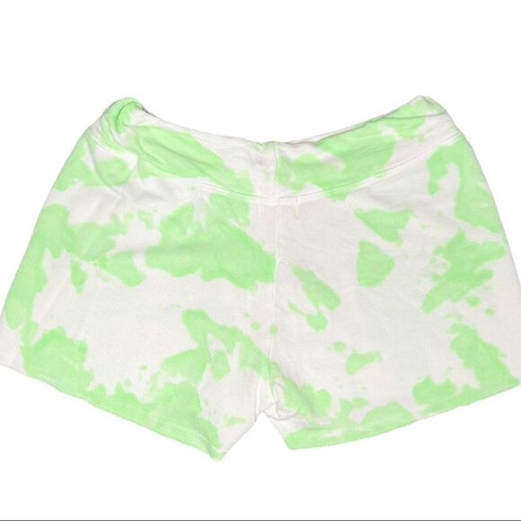 Sundry Drawstring Printed Cutoff Shorts In Tie Dye Pop Lime - Picture 3 of 7